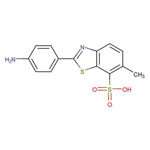 2-(4-氨基苯基)-6-甲基苯并噻唑-7-磺酸（CAS：130-17-6）
